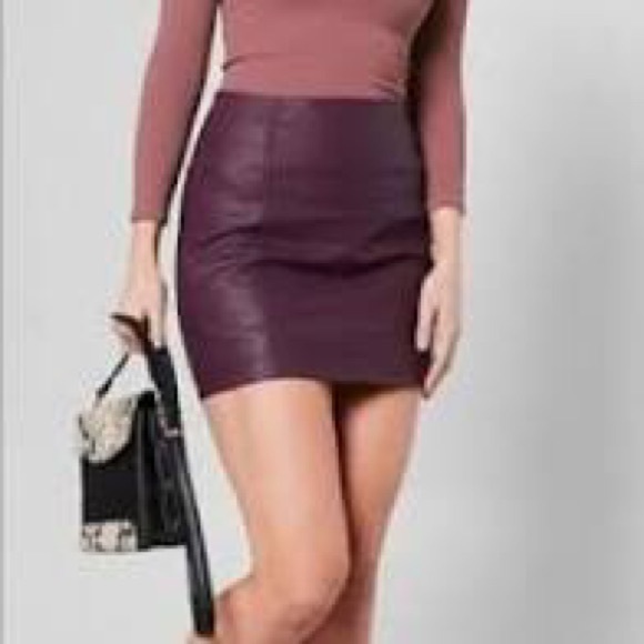 Free People vegan leather mini skirt sz8 - Picture 3 of 15